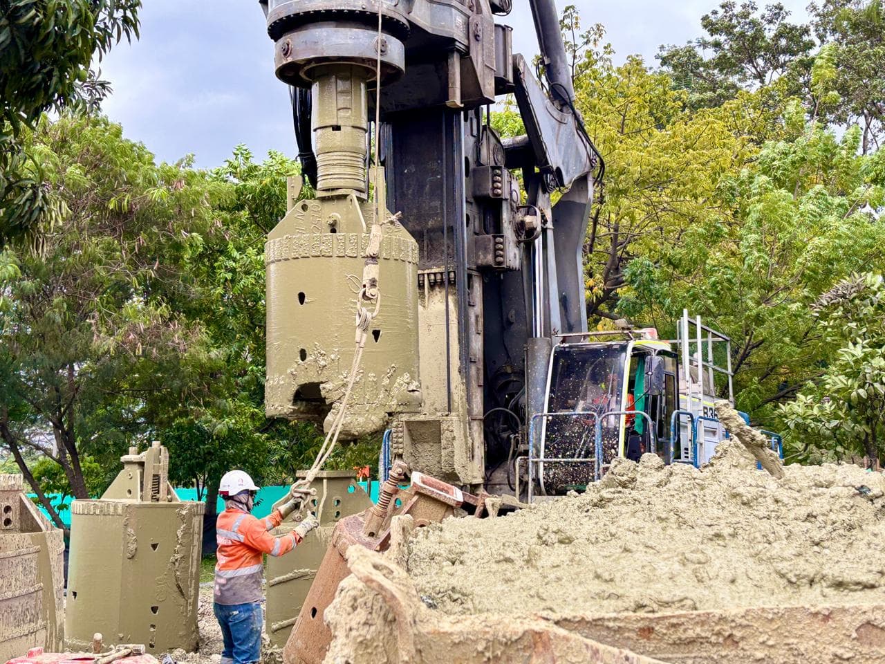 Cimentaciones apoyo viaducto Caribe14